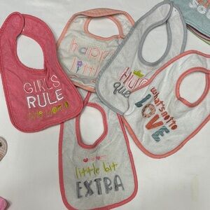 Colorful terry cloth Baby Bib girls bundle Set